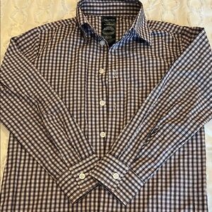 Nautica Kids Plaid Button Down Shirt - Blue and White